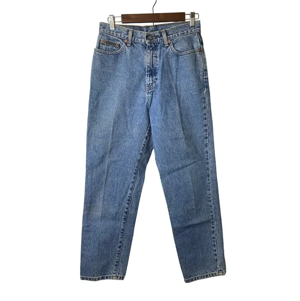 Vintage Calvin Klein Women's Double Stone Washed High-Rise Jeans Size 10
